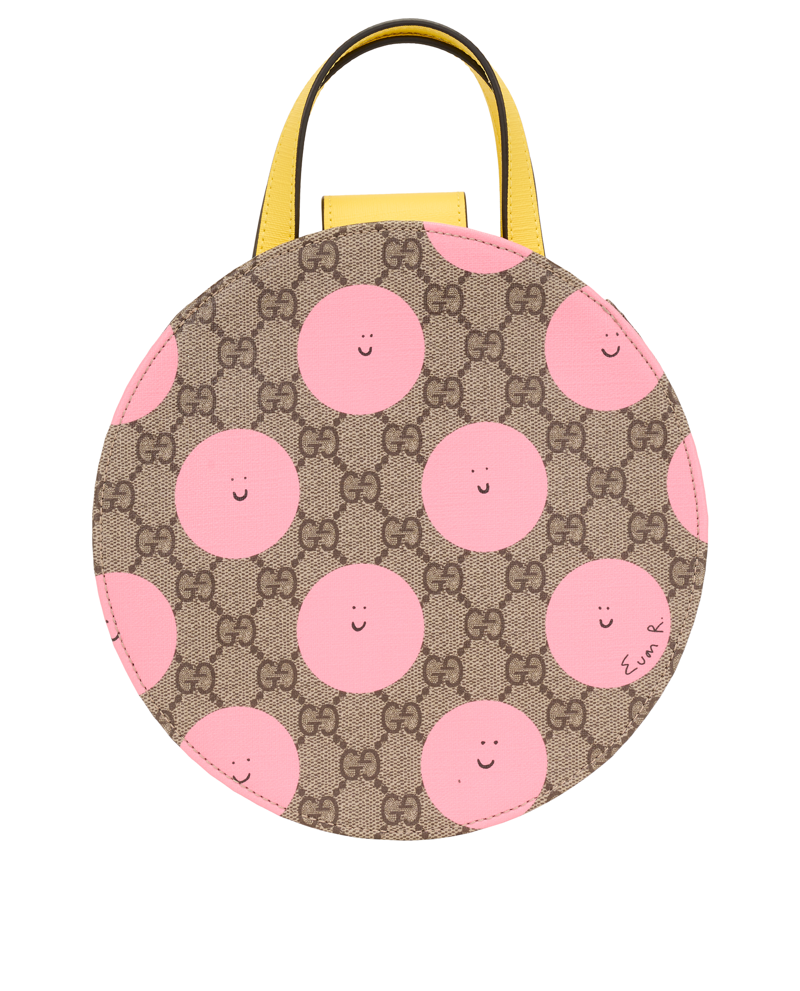 x Euan Roberts GG Round Tote, &pound;295, Handbags, Beige/Pink, Canvas, Back view